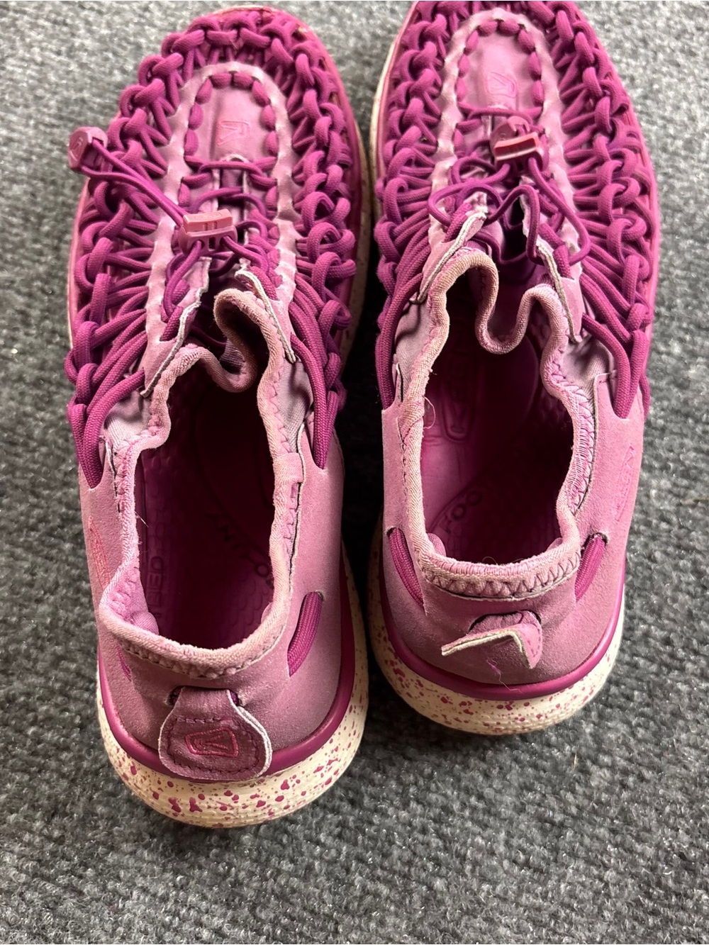 KEEN Women’s Uneek Paracord Weaved Sandal shoe Dahalia Mauve Pink size: 6 - Picture 8 of 9